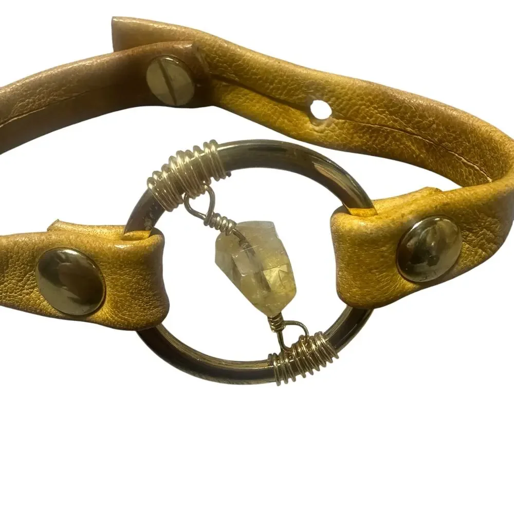 Giving Bracelets Be the Light Bracelet Brushed Gold - Citrine